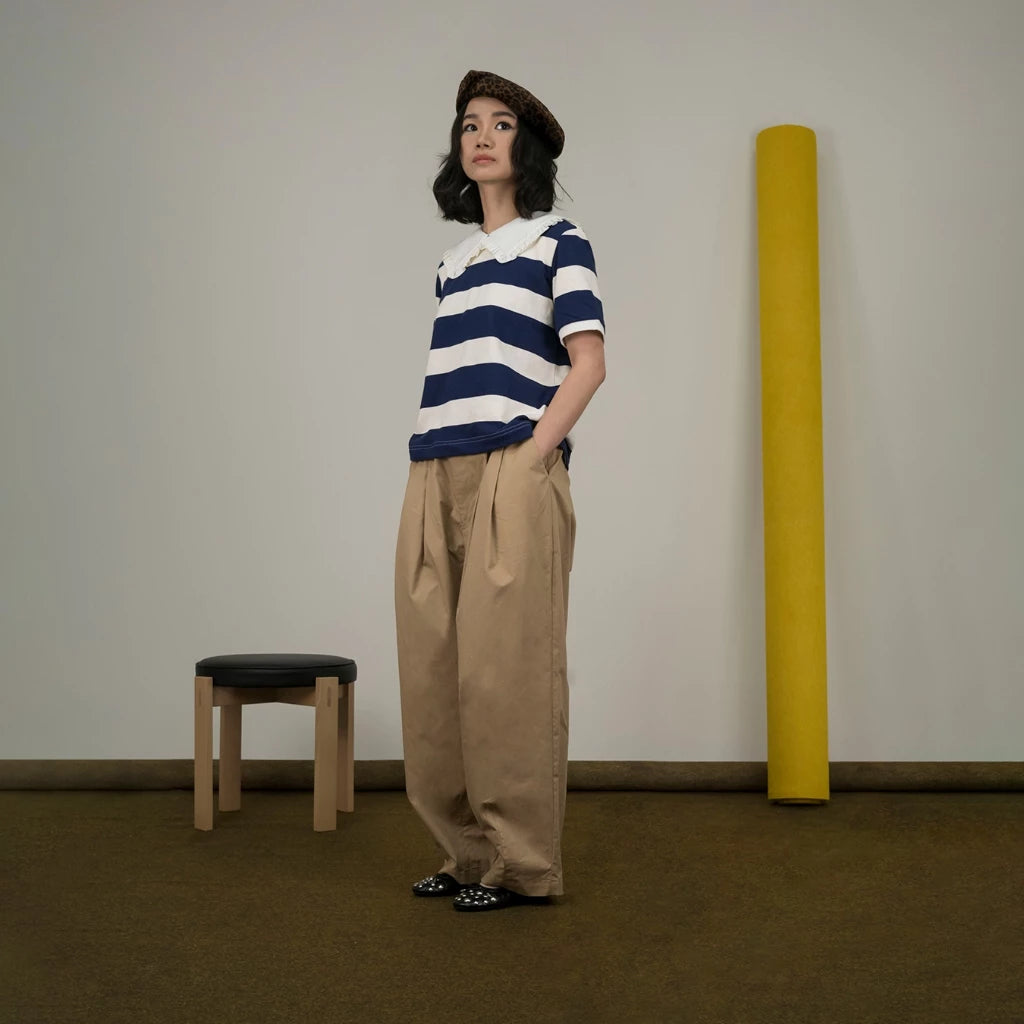 Pleats Baggy Pants - Argyle & Oxford