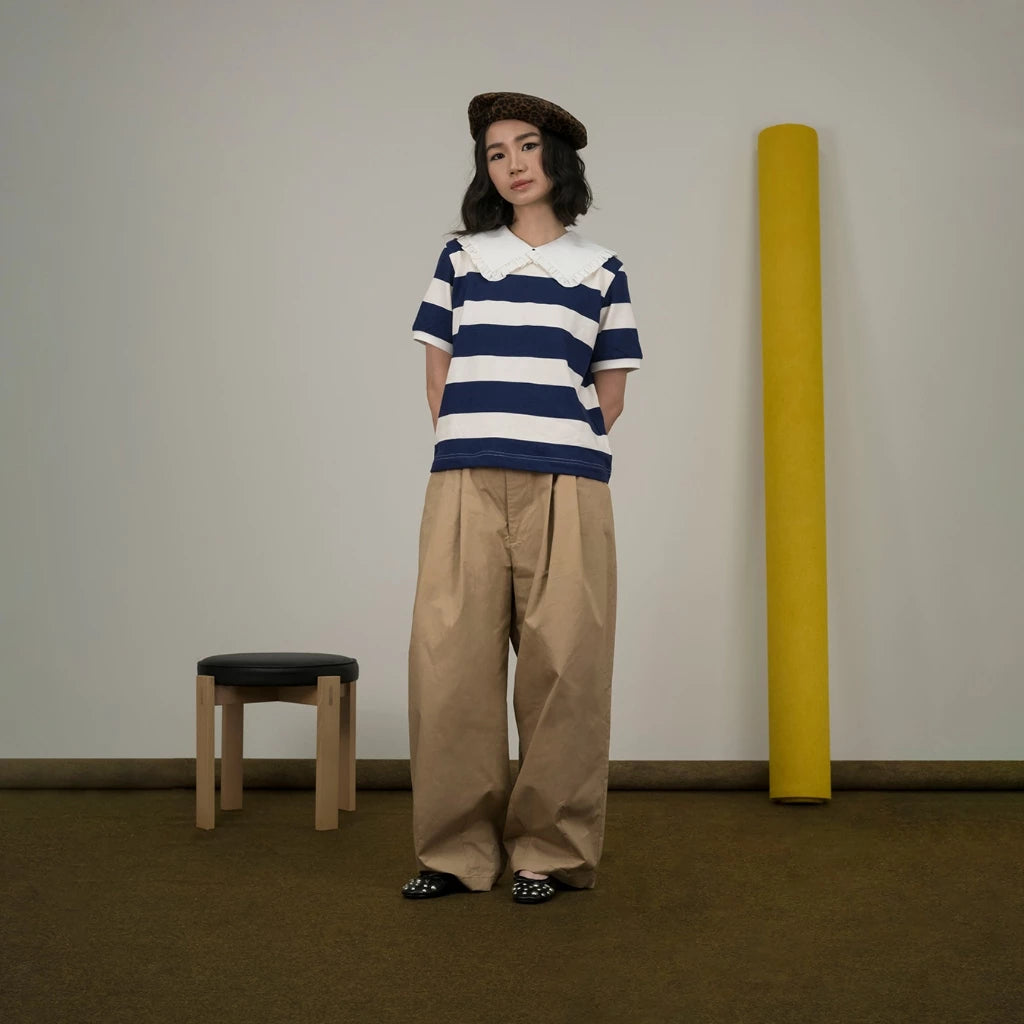 Pleats Baggy Pants - Argyle & Oxford