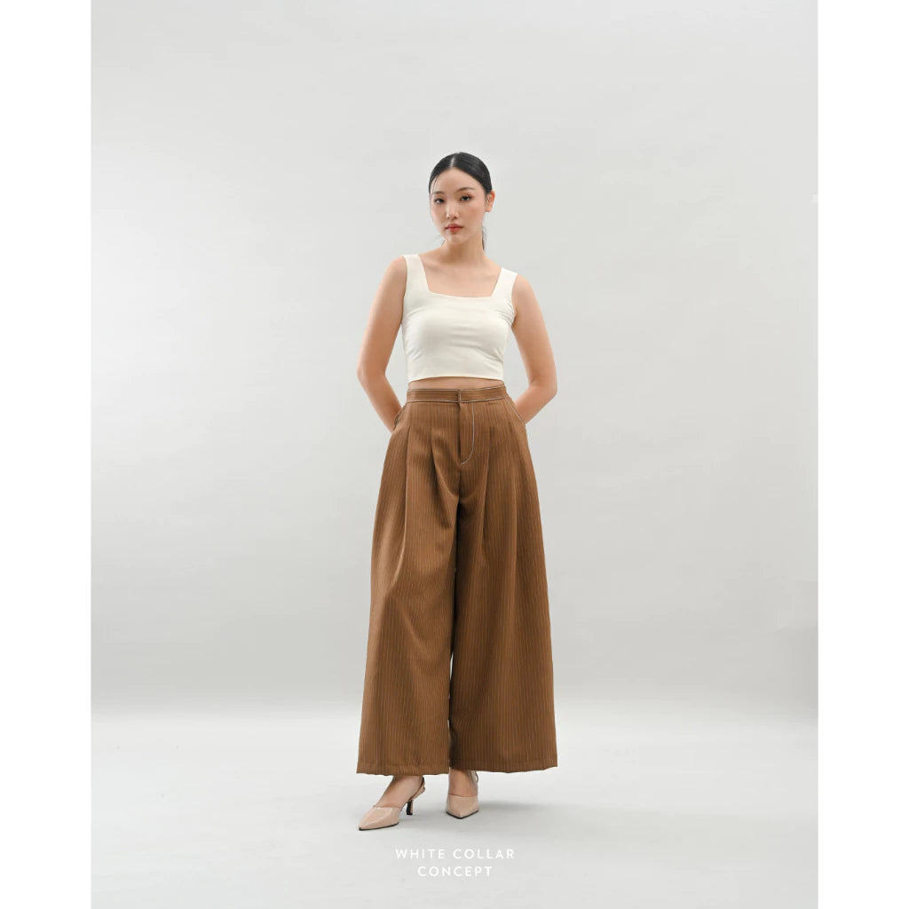 Ryo Pant Stripe - White Collar Concept