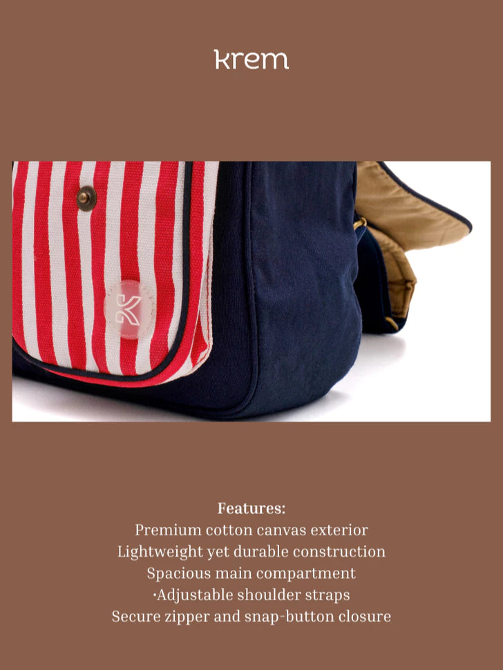 HGL Bambini - Provence Backpack Amber Stripes - Krem