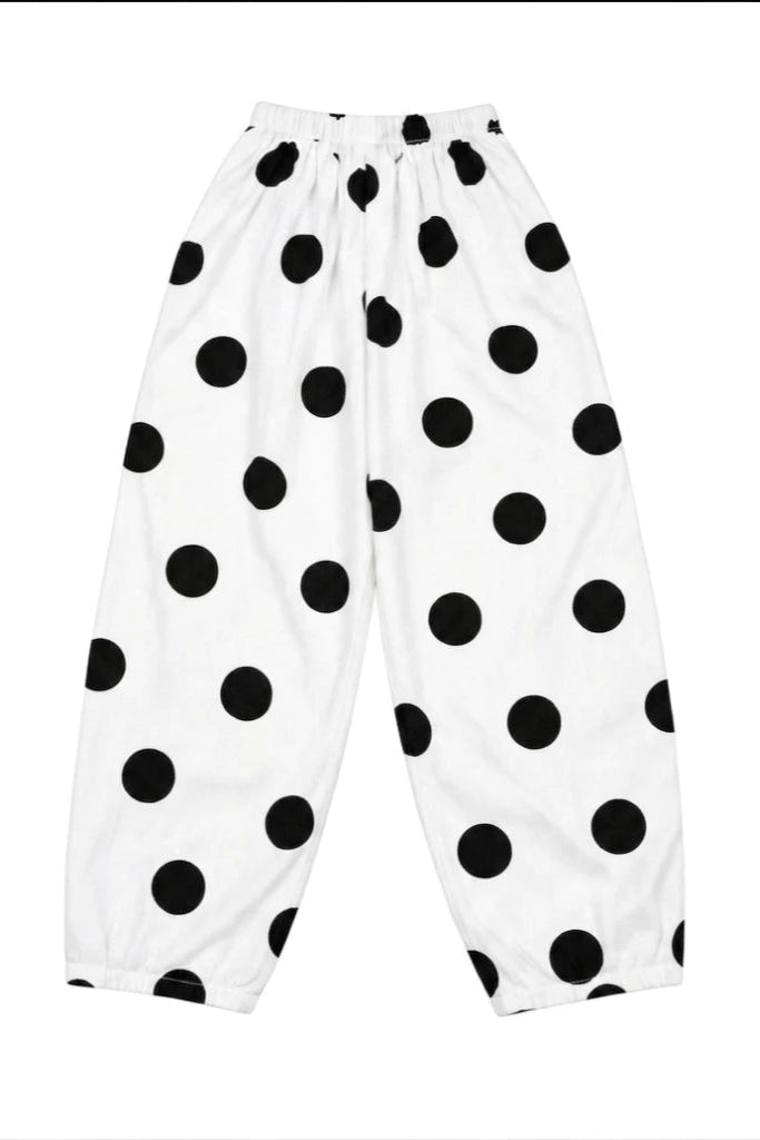 HGL Bambini - Barren Baloon Pants Dots White - Krem