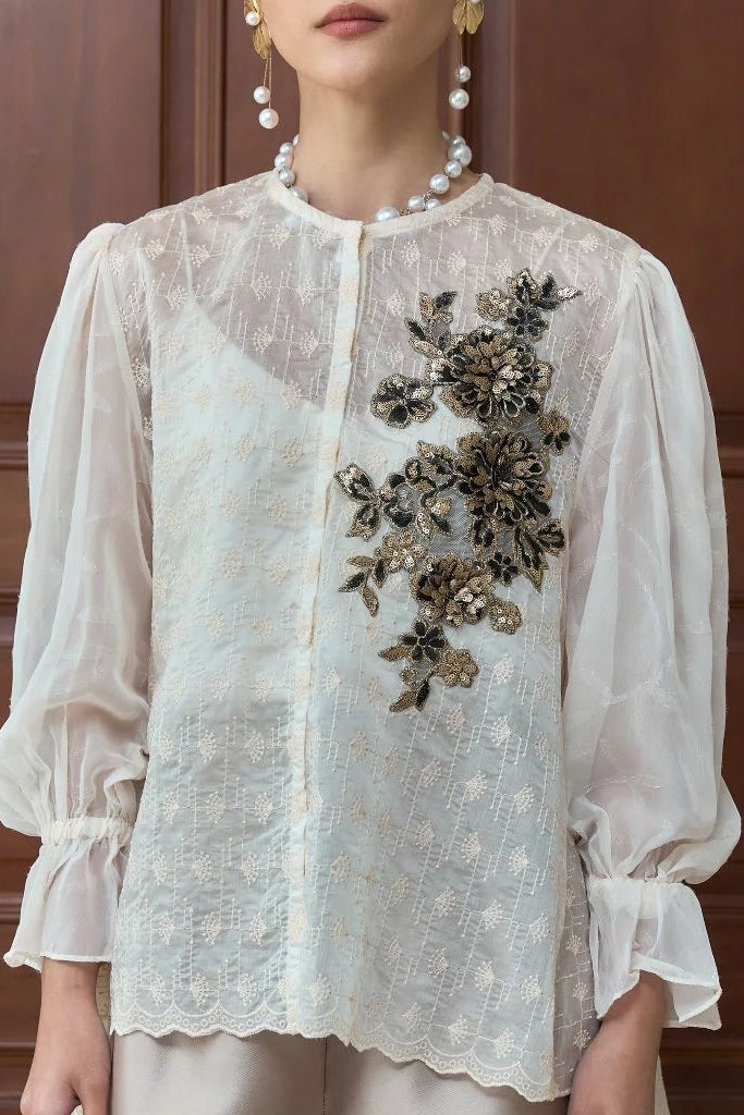 Almira Embroidery Outer Ivory - Mine