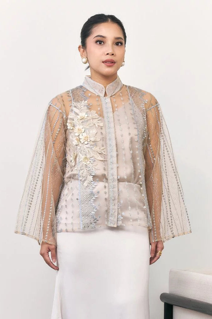 Dinar Embroidery Outer Blue - Mine