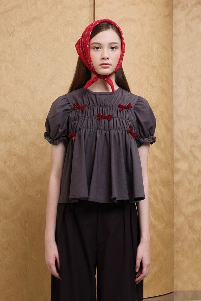 Ribbon Smock Top - Argyle & Oxford