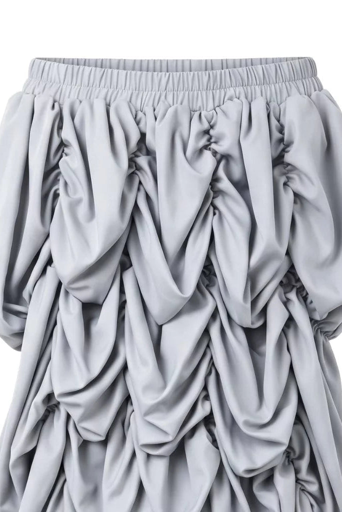 Square Smocked Grey Skirt - Mannequin Plastic