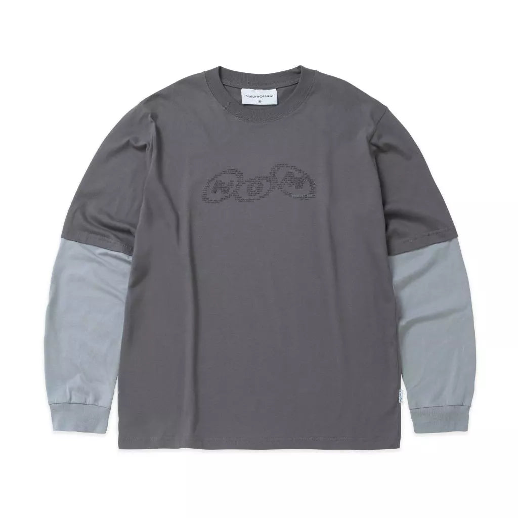 Nom Ascii L/S Tee Grey - Nature Of Mind