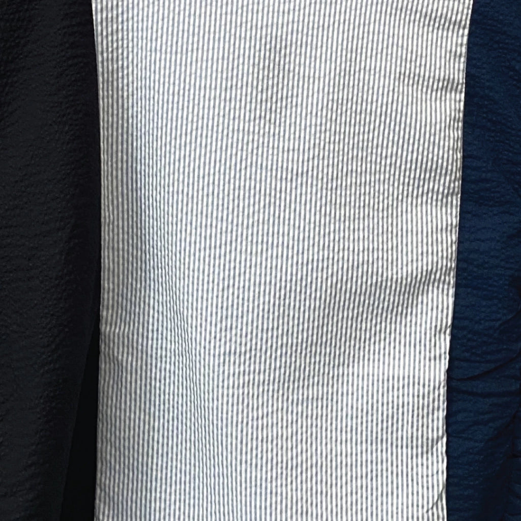 Ruffle Apron Vest Black Navy - Aumone