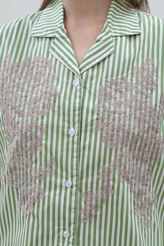Flora Shirt Green - Alexalexa