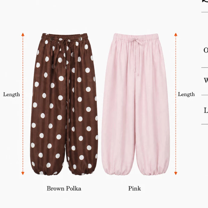 Polkadot Baloon Pants Brown - Argyle & Oxford