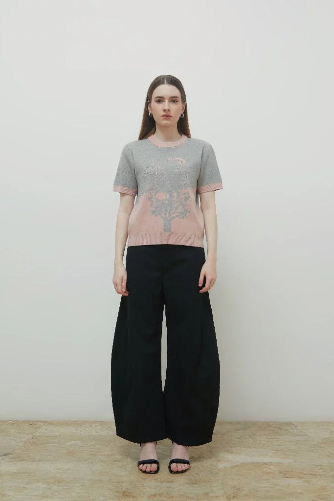 Aven Knit Top Pink - Isoos Studios