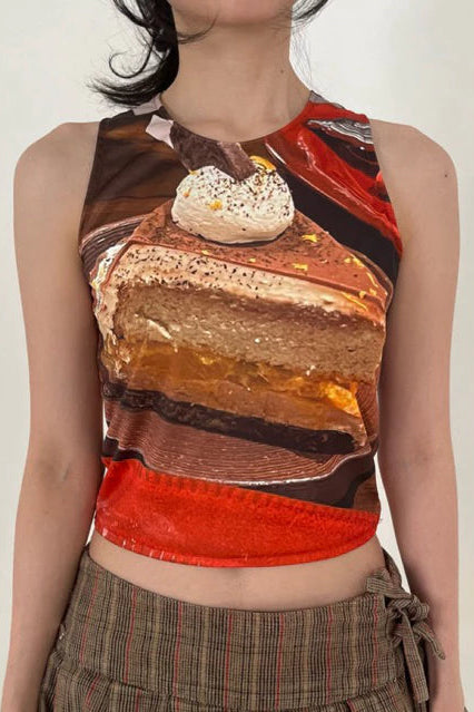 Room For Dessert Racer Tank Top Red - One Two Switch