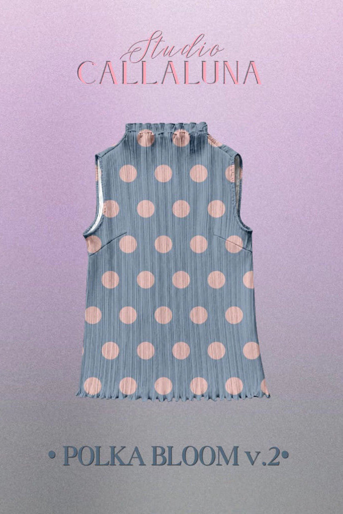 Polka Bloom V.2 Sleeveless Top - Callaluna Studio
