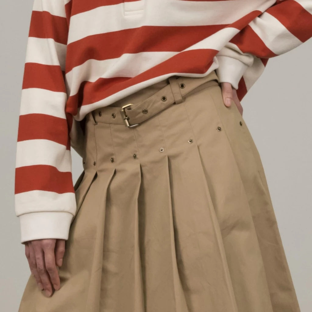Rivet Belted Skirt - Argyle & Oxford