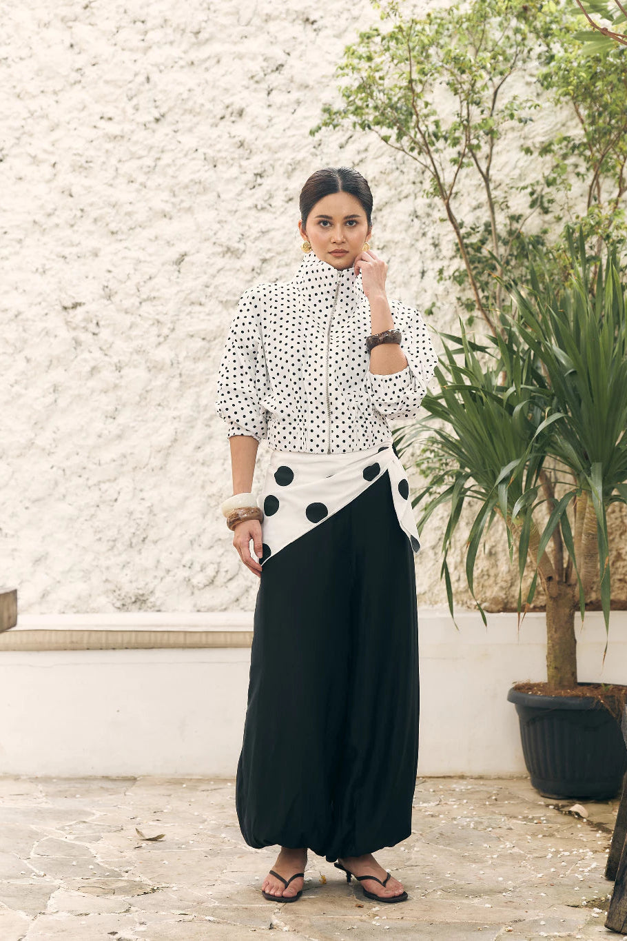 Dottie Jacket Polkadot White - Mine
