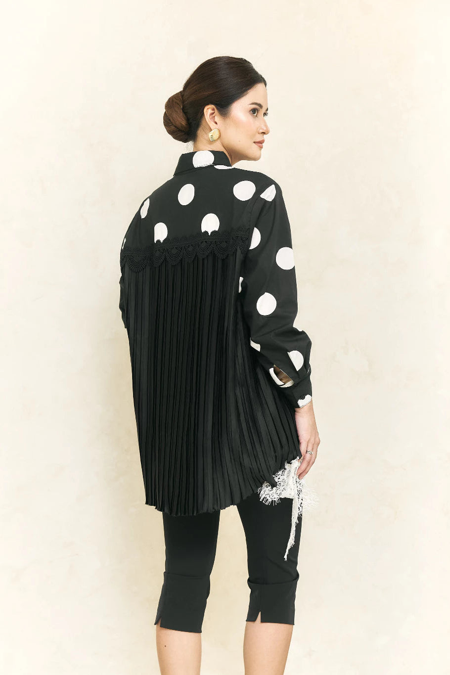 Mabel Shirt Polkadot Black - Mine
