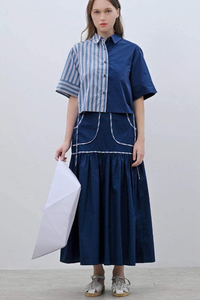 Sally Skirt Navy Blue - Alexalexa