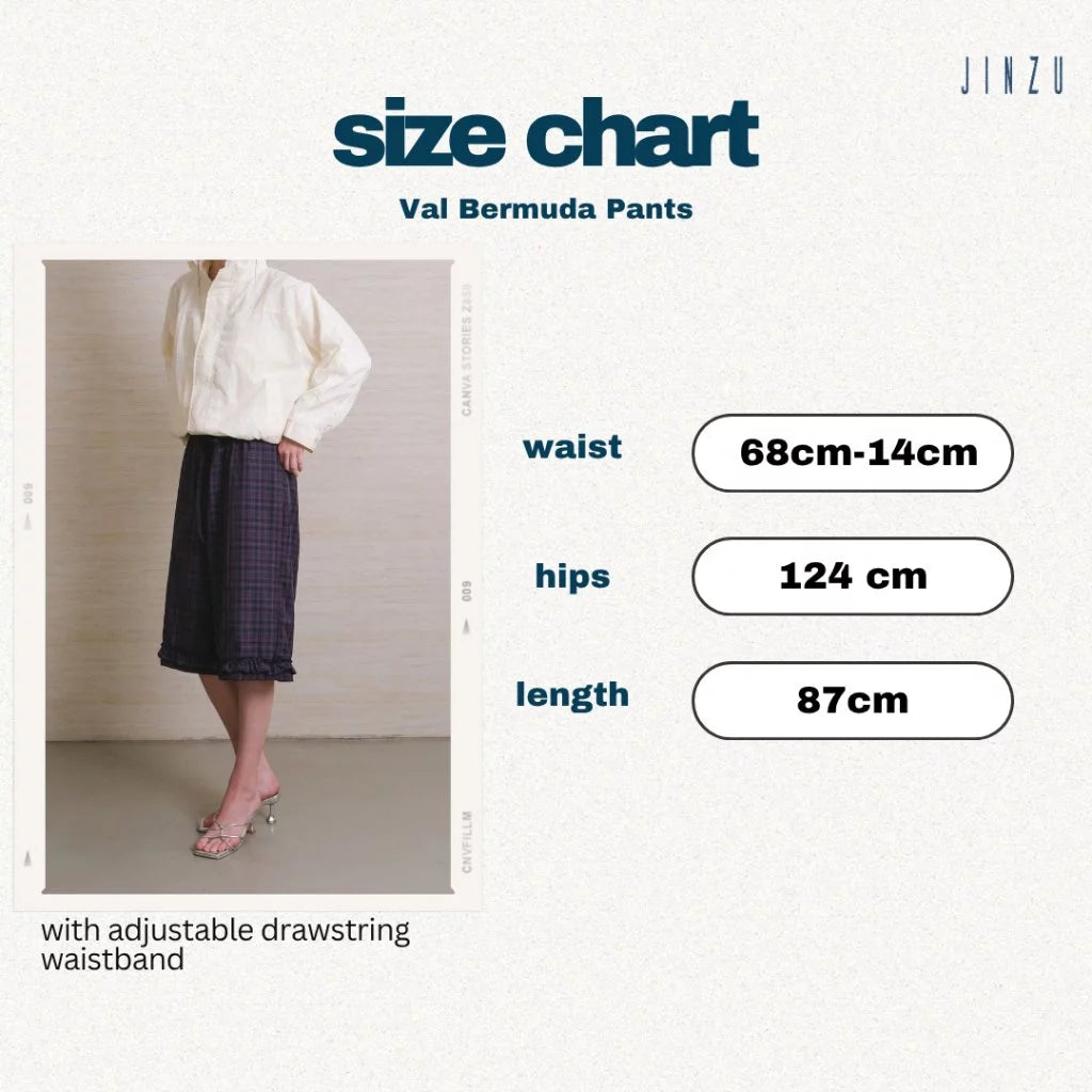 Val Bermuda Pants Navy - Jinzu