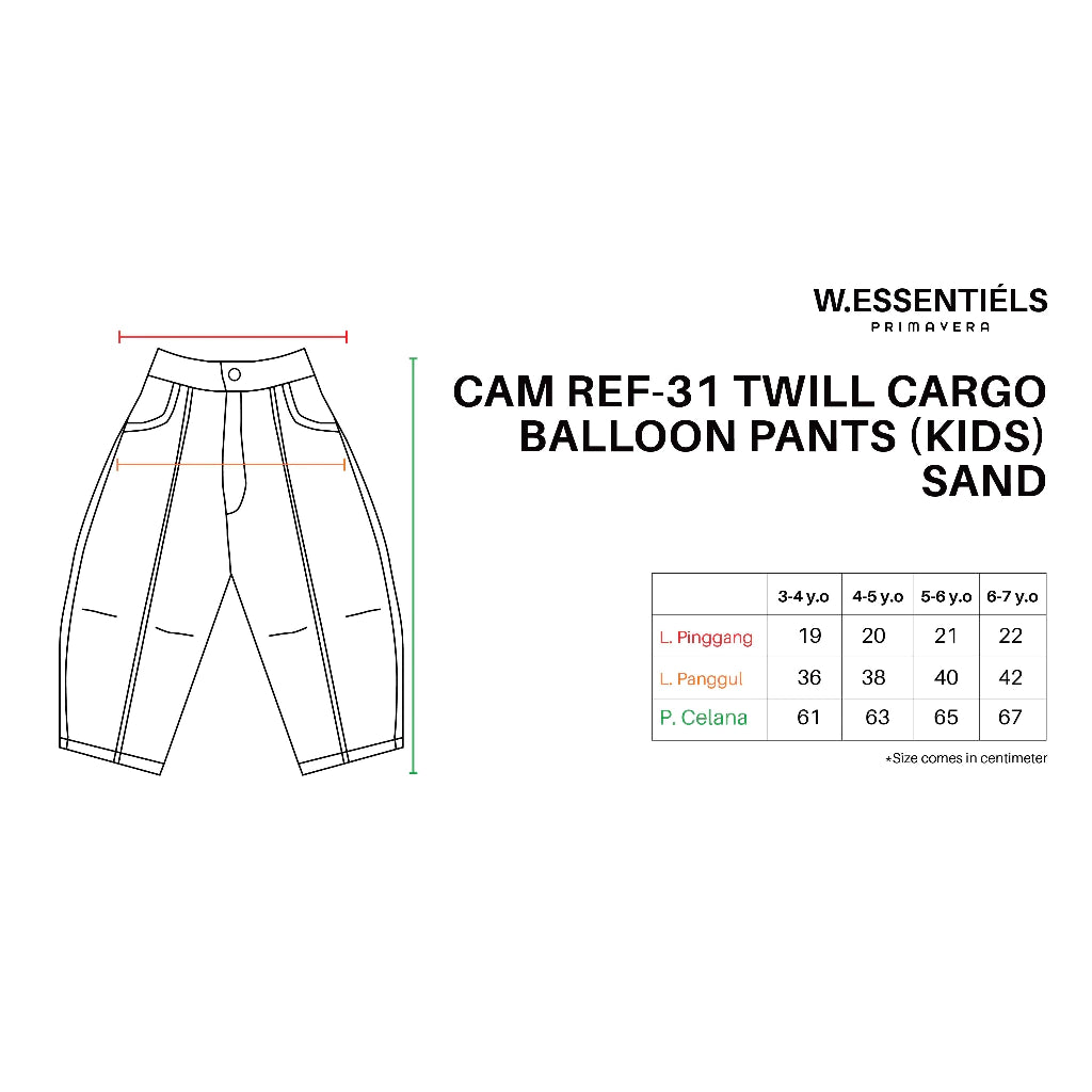 HGL Bambini - Cam Ref-31 Twill Cargo Balloon Pants - W.Essentiels Primavera