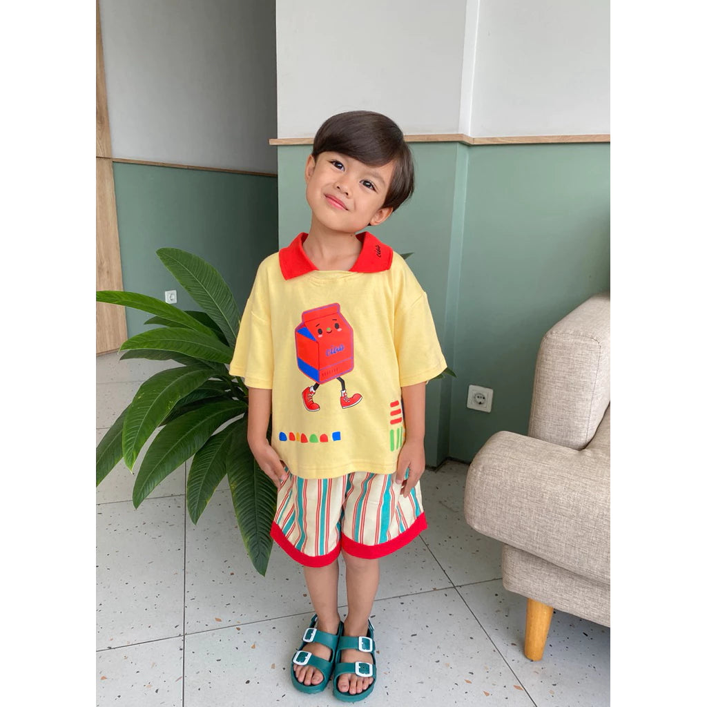 HGL Bambini - Red Stripe Shorts Color Red - Ciao