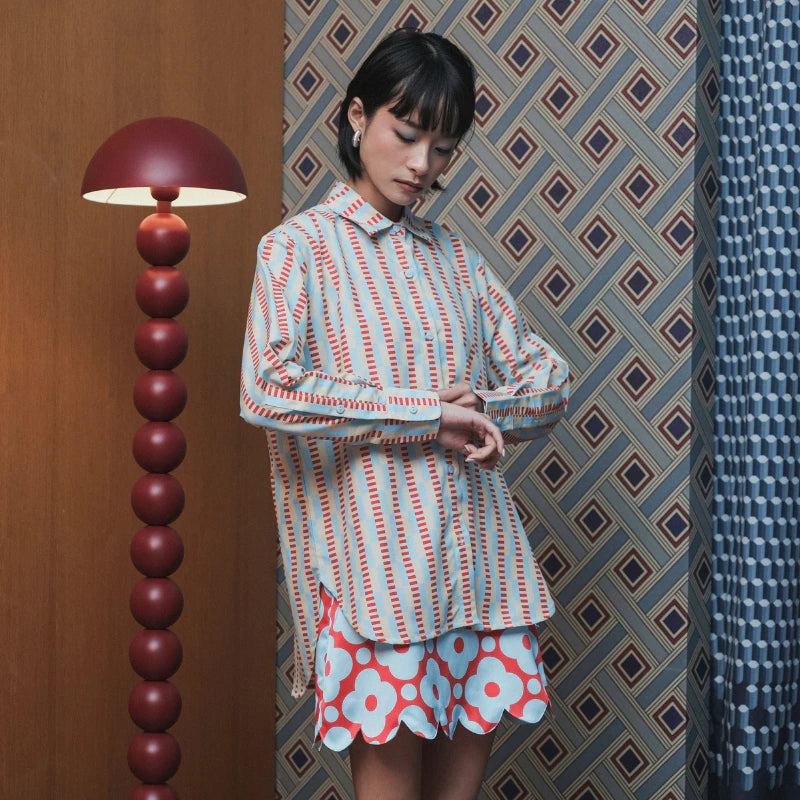 Manhattan Shirt Cherry Sky - Kyrra