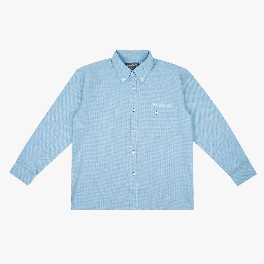 Pardens Check Shirt Sky Blue - Pardens