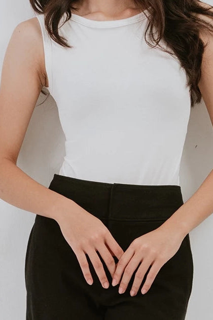 Sleeveless White Jumpsuit - The Sleepless Club