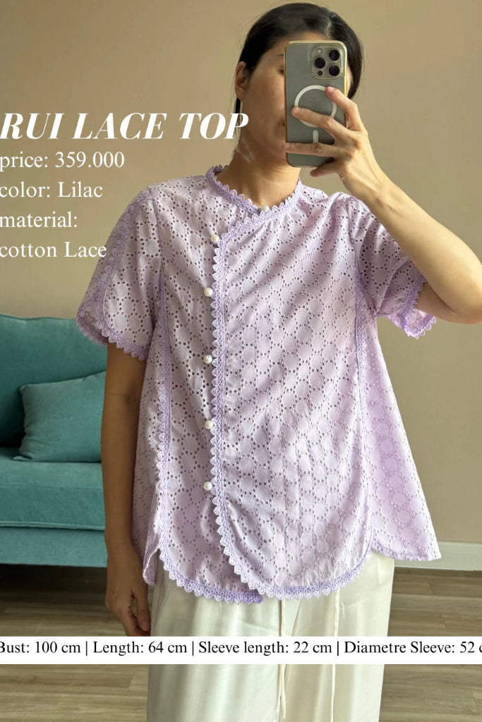 Rui Lace Top Lilac - White Collar Concept