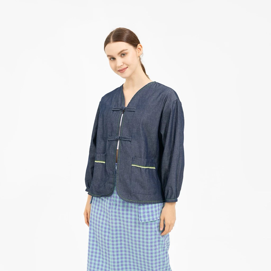 Daria Denim Outer Dark Blue - Saya Saya