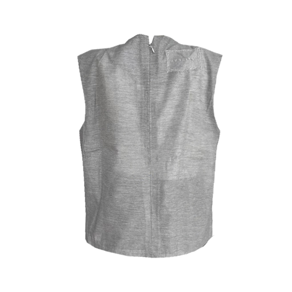 Castiel Sheer Drap Top Dark Grey - Hunting Fields