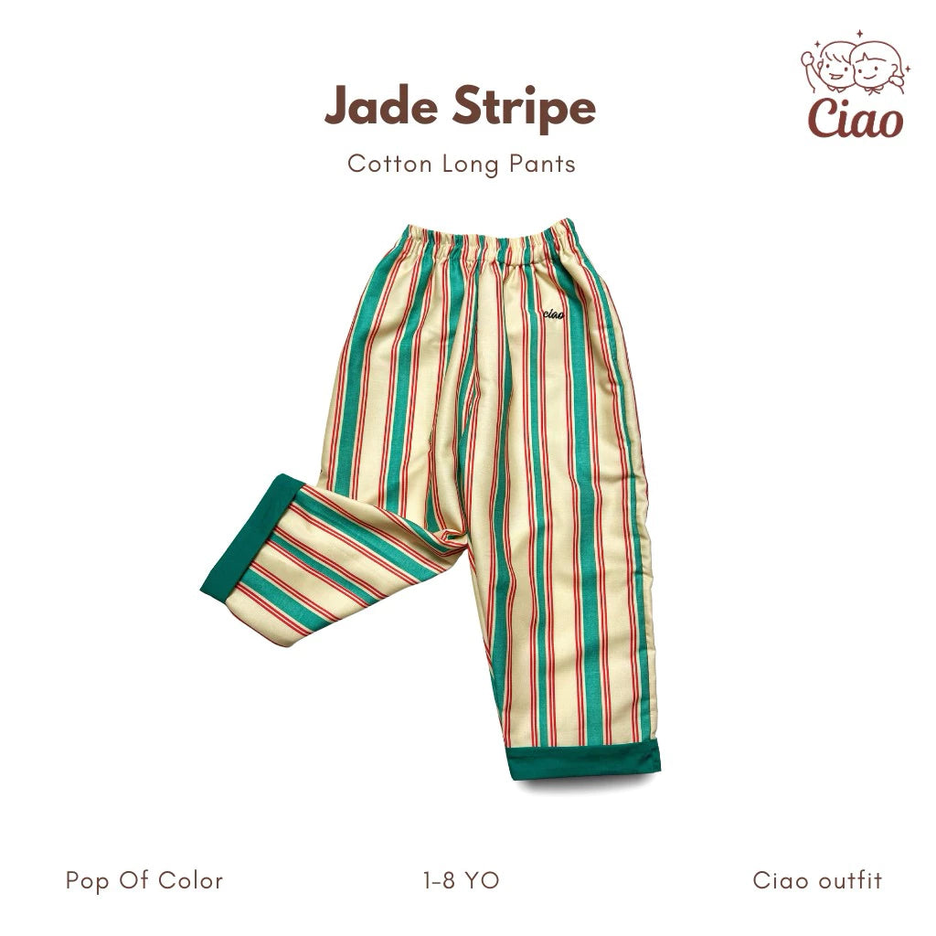 HGL Bambini - Jade Stripe Cotton Longpants - Ciao