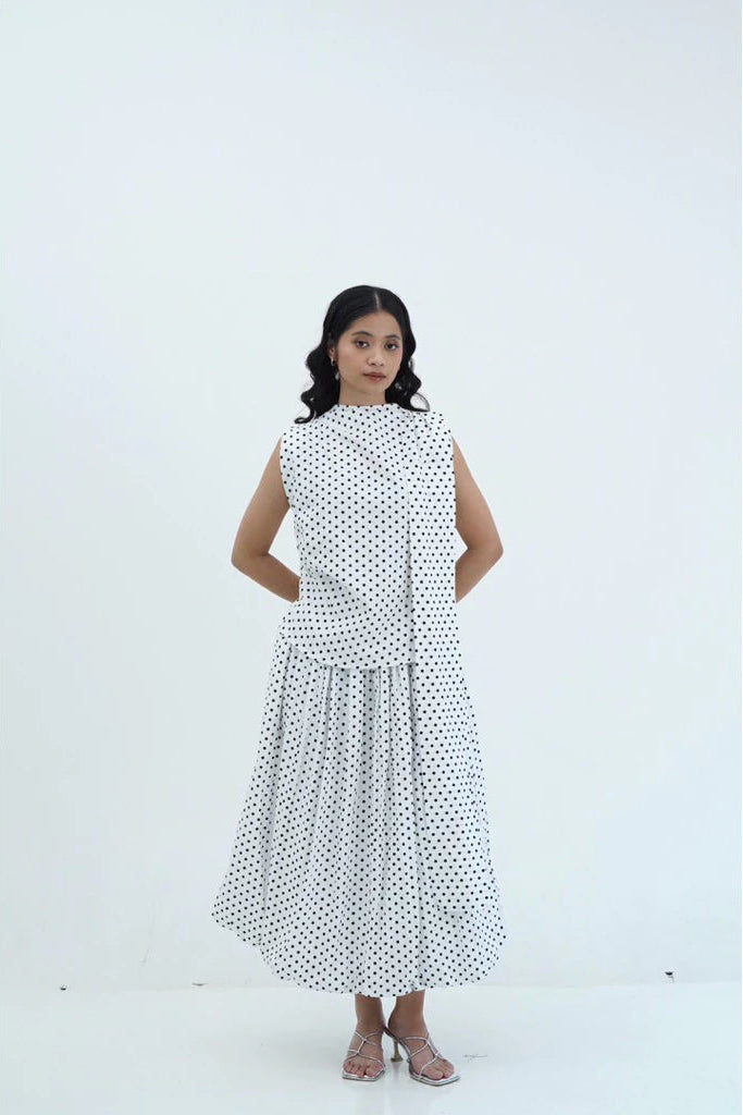 Dotty Skirt White Polkadot - Jinzu