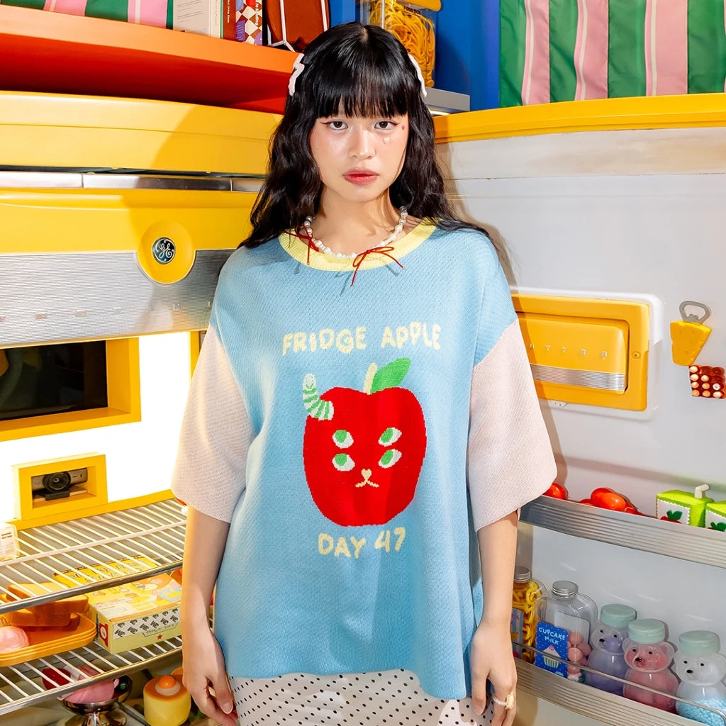 Fridge Apple Knitted T-Shirt - Oh.Irv