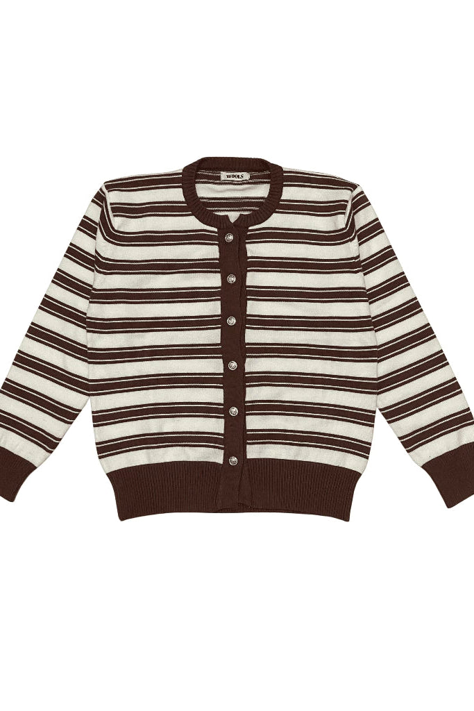 Classic Stripe White And Brown - Wools