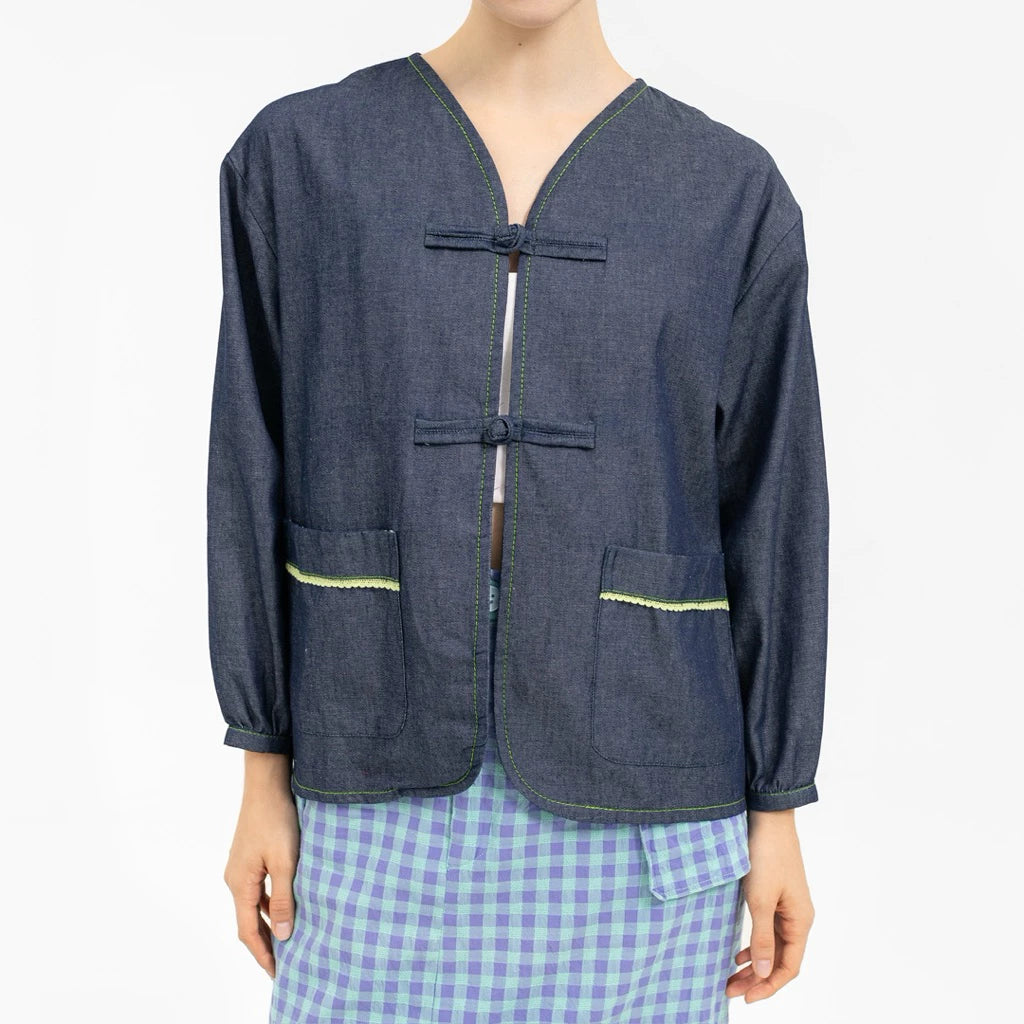 Daria Denim Outer Dark Blue - Saya Saya