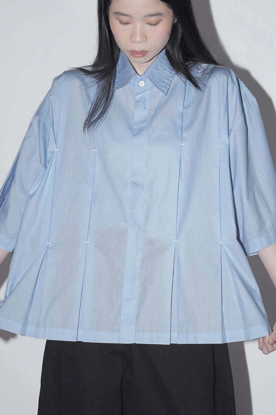 Rowane Pleats Shirt - Nylony