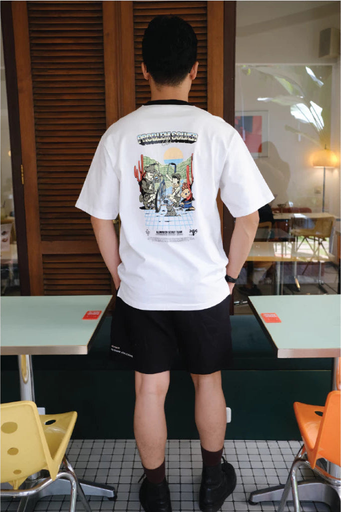 Problem Solver Ringer T-Shirt White - All March