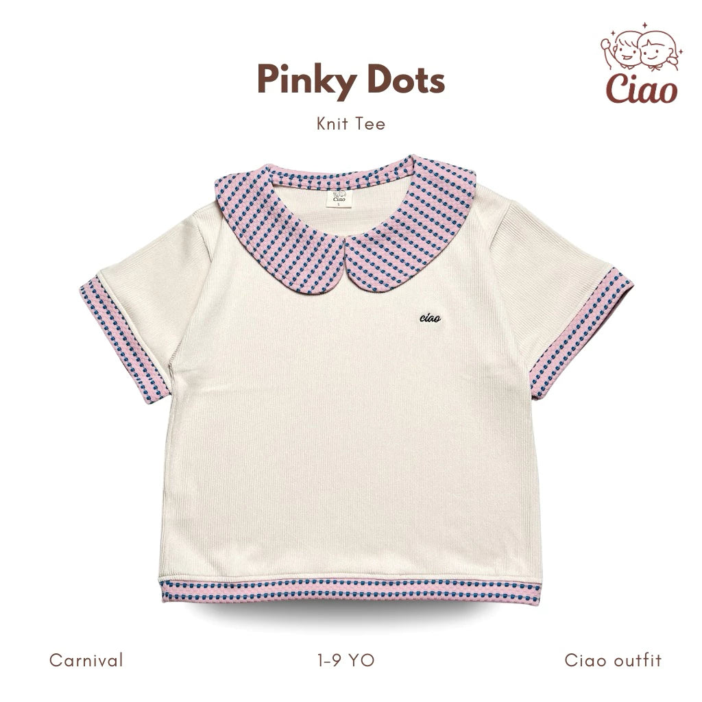 HGL Bambini - Pinky Dots Knit Pink Off White - Ciao
