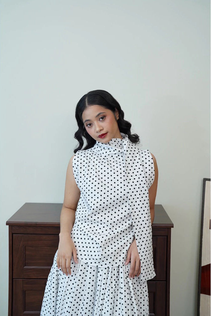 Dotty Top White Polkadot - Jinzu