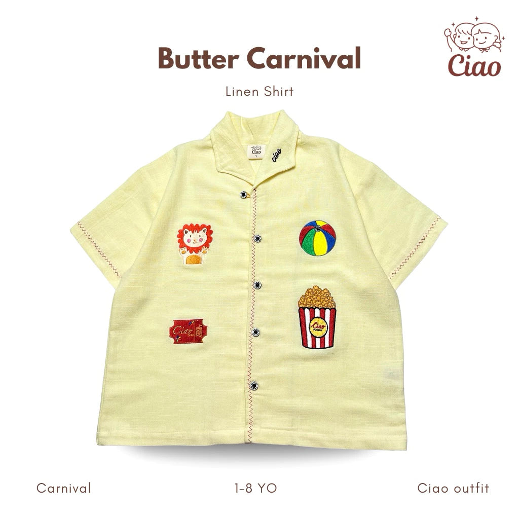 HGL Bambini - Butter Carnival Linen Shirt - Ciao