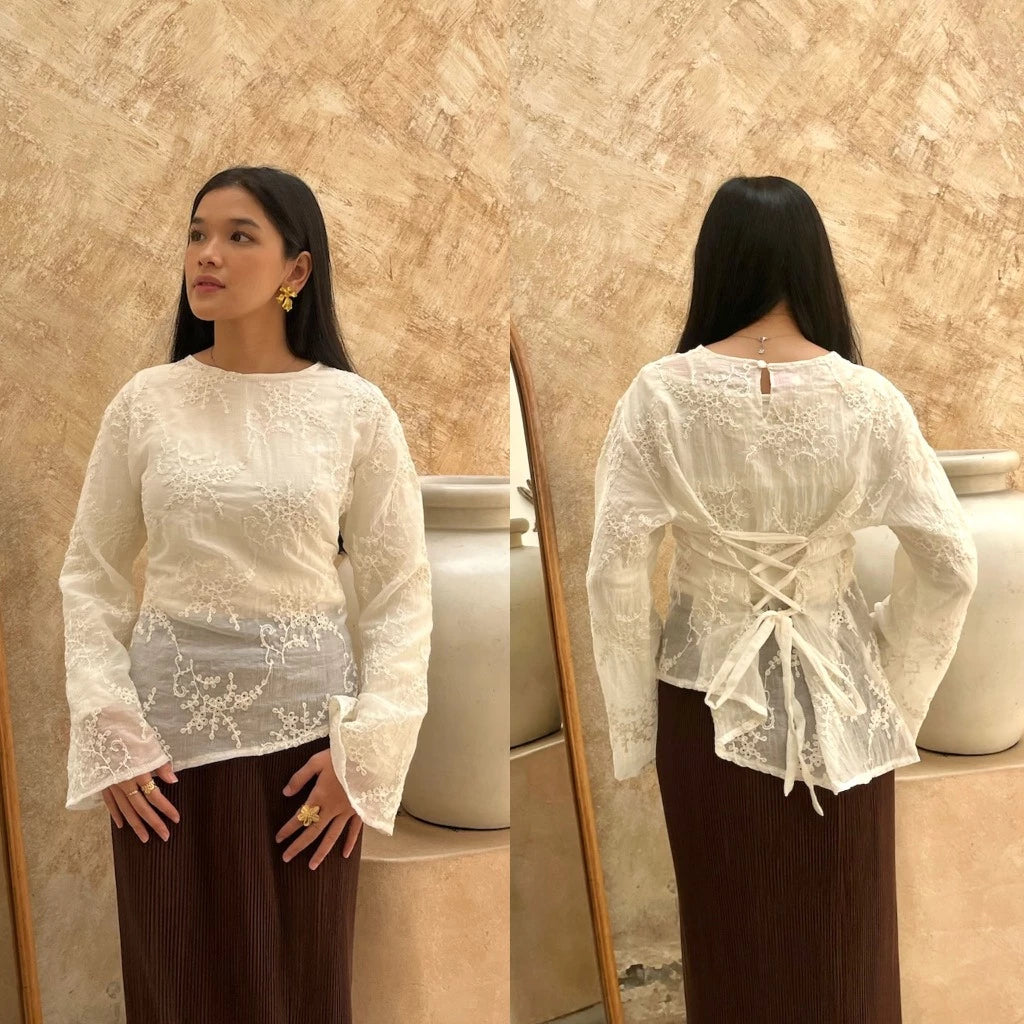 Azea Asymmetrical Lace Top - Bling It On