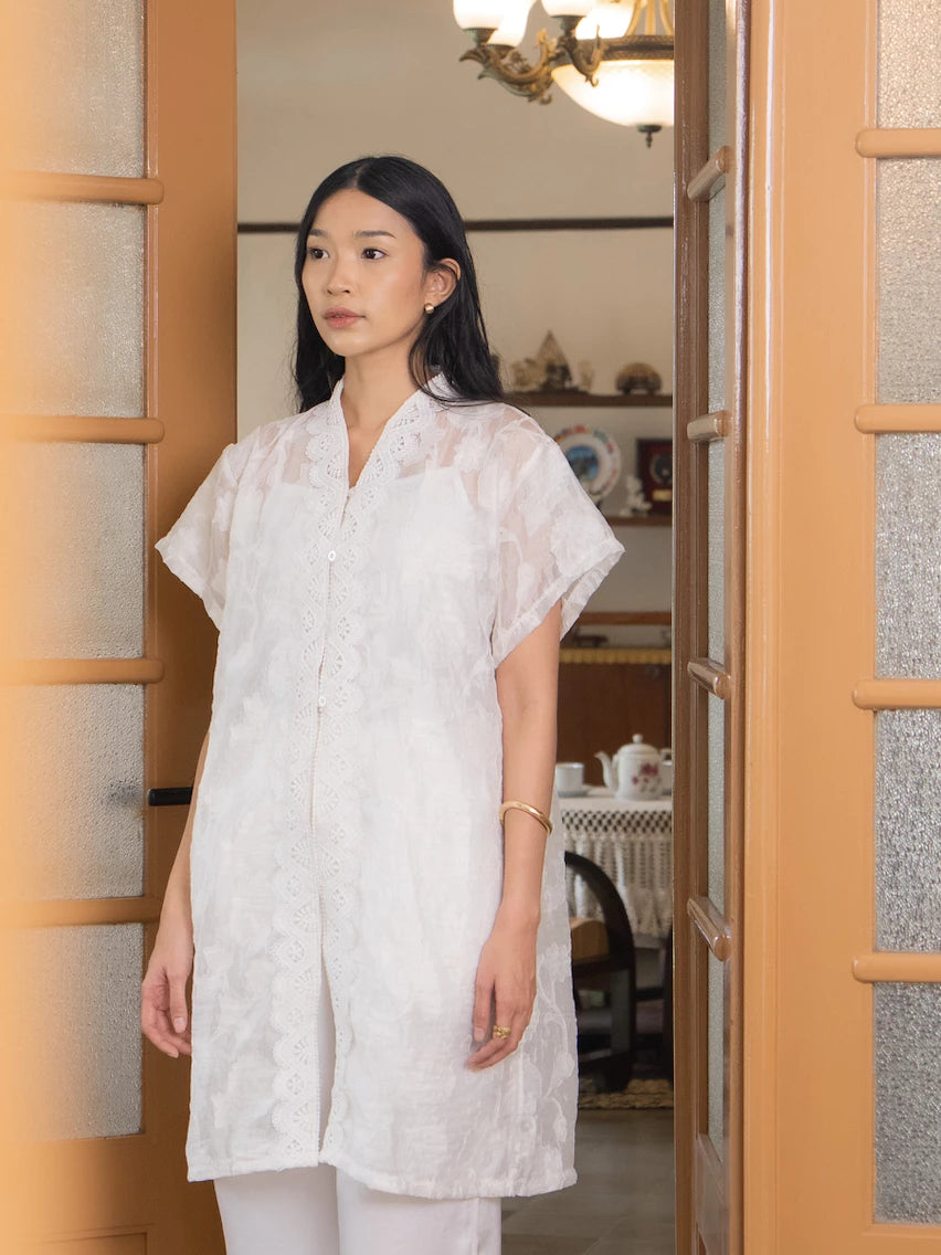 Mecca Tunik Short Broken White - Monday To Friday