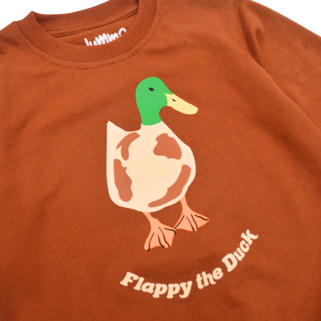 HGL Bambini - Flappy The Duck Crewneck Anak Terracota - Jumma Kids