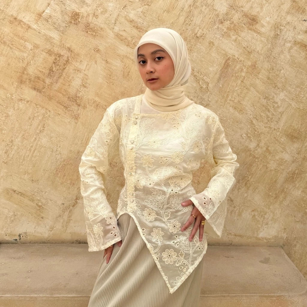 Kalila Asymmetrical Lace Top - Bling It On