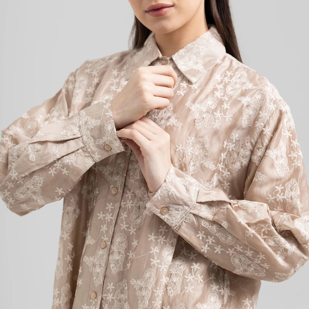 Serica Oversize Shirt Creme - Aumone