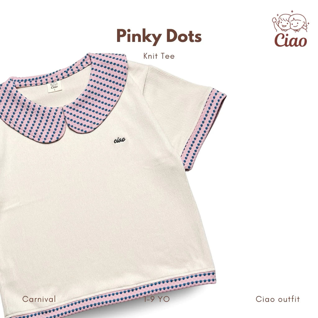 HGL Bambini - Pinky Dots Knit Pink Off White - Ciao