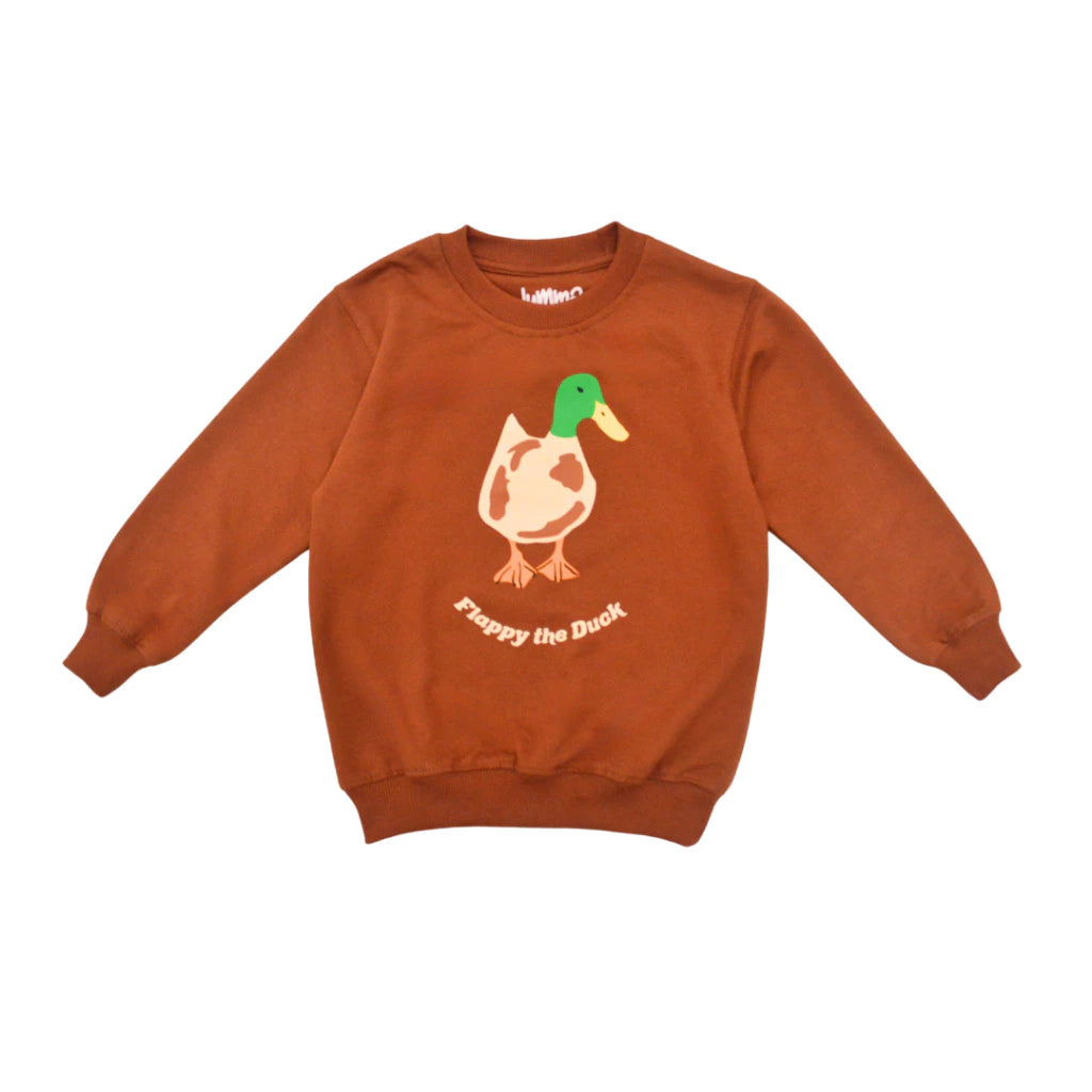 HGL Bambini - Flappy The Duck Crewneck Anak Terracota - Jumma Kids