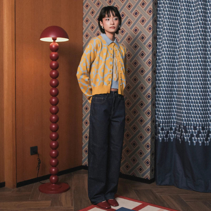 Mia Knit Cardigan Frosty Lemon - Kyrra