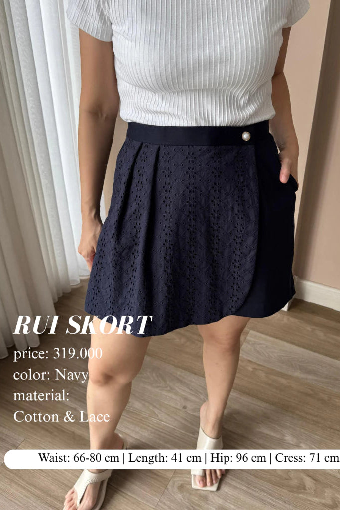 Rui Skort Navy - White Collar Concept