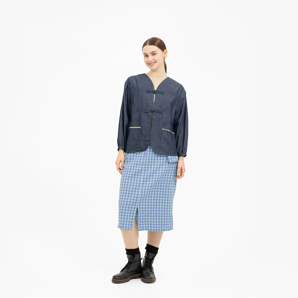 Daria Denim Outer Dark Blue - Saya Saya