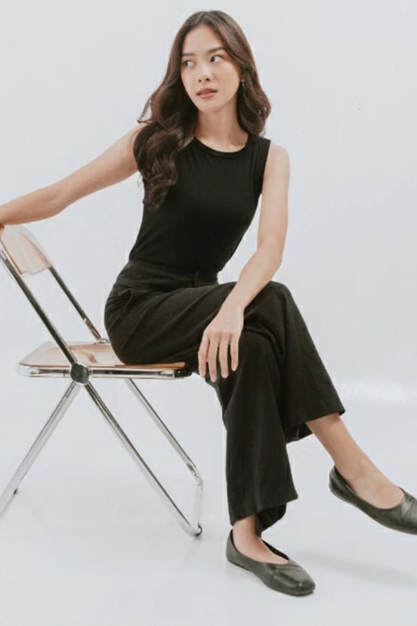 Sleeveless Black Jumpsuit - The Sleepless Club